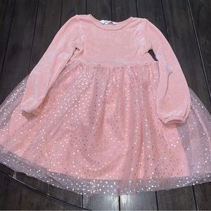 H&M Pink Tulle Longsleeve Girls Dress size 6x 7